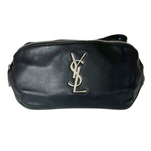 Saint Laurent Paris Monogram Belt Bag Body Leather Black